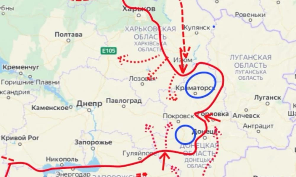 Η Ρωσική "πένσα" κλείνει σταδιακά στο Ντονμπάς απειλώντας με κύκλωση-καταστροφή 50.000 Ουκρανούς στρατιώτες